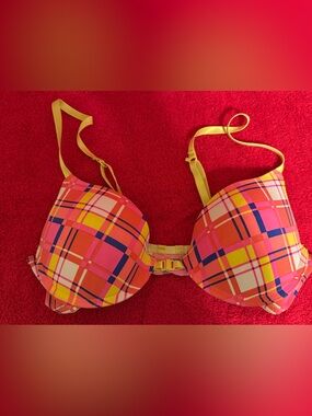 Bintimate Sz 36C Plaid Push-Up Convertible Bra GUC😊😊